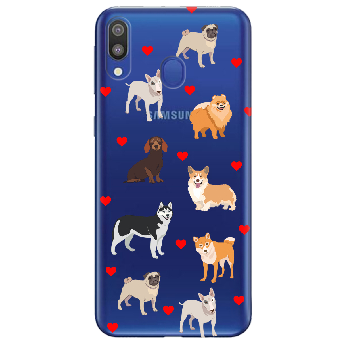 Чехол для Samsung Galaxy M20 Любов у кожному гав - фото 1 Чехол для Samsung Galaxy M20 Любов у кожному гав - фото 1 - Чехлы для телефонов