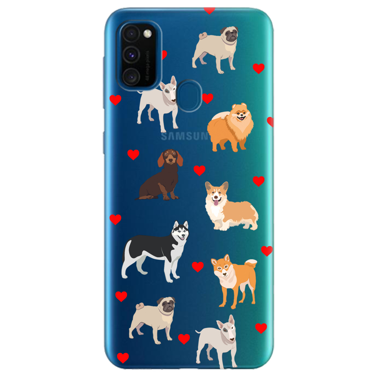 Чохол для Samsung Galaxy M30s Любов у кожному гав - фото 1 - Чохли для телефонів