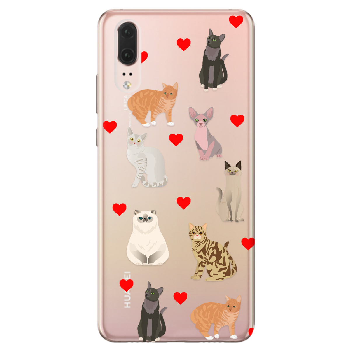 Чехол для Huawei P20 Любов у кожному мяу - фото 1 - Чехлы для телефонов