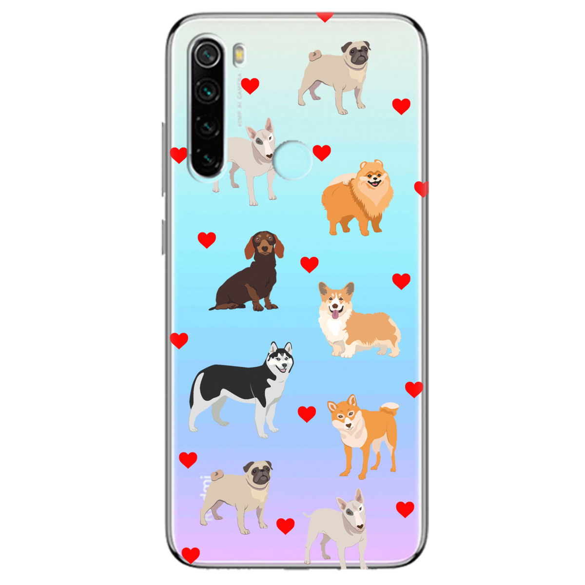 Чохол для Xiaomi Redmi Note 8T Любов у кожному гав - фото 1 Чохол для Xiaomi Redmi Note 8T Любов у кожному гав - фото 1 - Чохли для телефонів