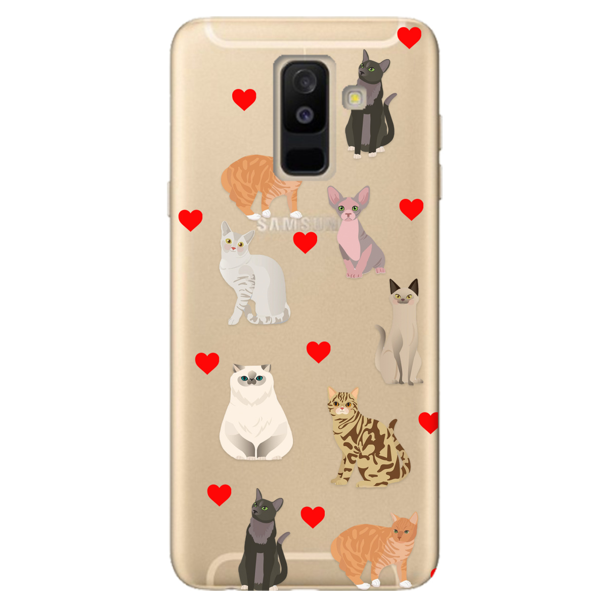 Чехол для Samsung Galaxy A6 Plus 2018 Любов у кожному мяу - фото 1 Чехол для Samsung Galaxy A6 Plus 2018 Любов у кожному мяу - фото 1 - Чехлы для телефонов