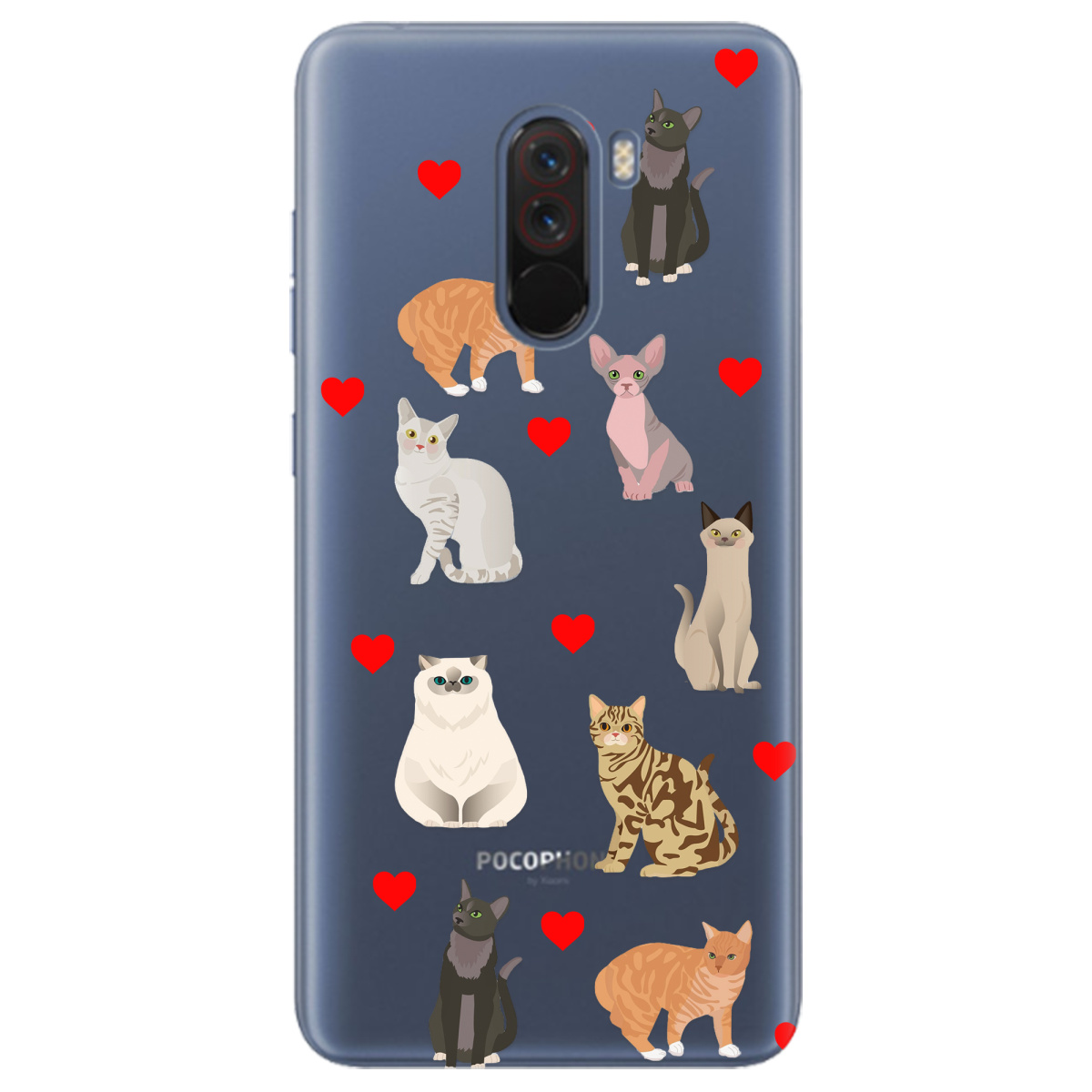 Чехол для Xiaomi Pocophone F1 Любов у кожному мяу - фото 1 - Чехлы для телефонов