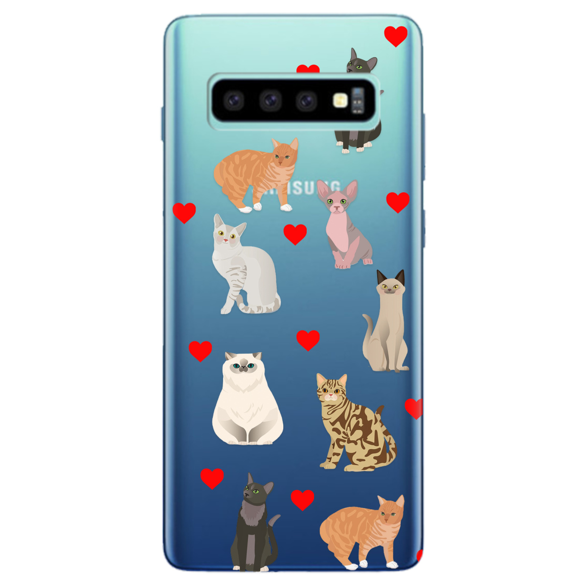 Чехол для Samsung Galaxy S10 Plus Любов у кожному мяу - фото 1 Чехол для Samsung Galaxy S10 Plus Любов у кожному мяу - фото 1 - Чехлы для телефонов