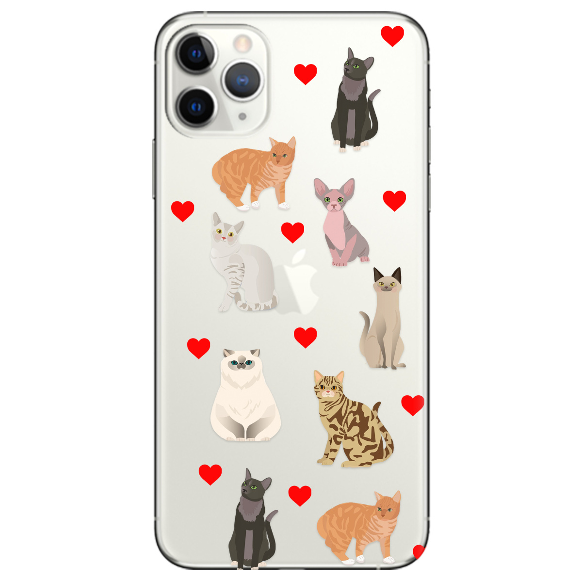 Чехол для Apple iPhone 11 Pro Max Любов у кожному мяу - фото 1 Чехол для Apple iPhone 11 Pro Max Любов у кожному мяу - фото 1 - Чехлы для телефонов