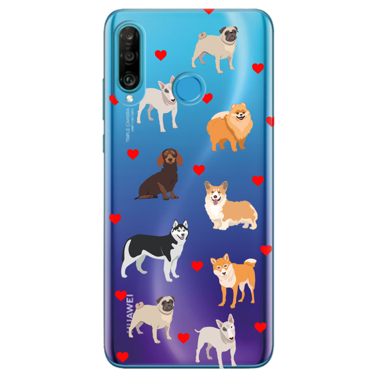 Чохол для Huawei P30 Lite Любов у кожному гав - фото 1 - Чохли для телефонів