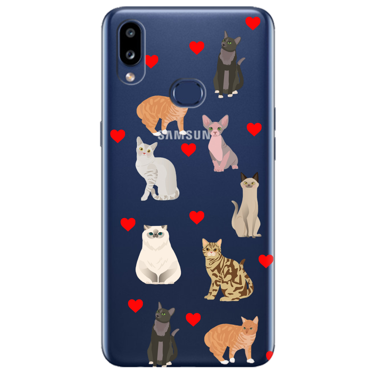 Чохол для Samsung Galaxy A10s Любов у кожному мяу - фото 1 - Чохли для телефонів