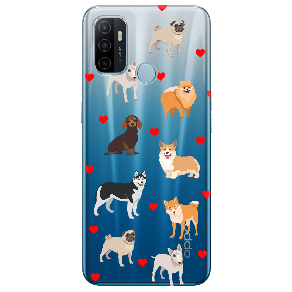 Чохол для Oppo A53/ A32/ A33 Любов у кожному гав - фото 1 - Чохли для телефонів