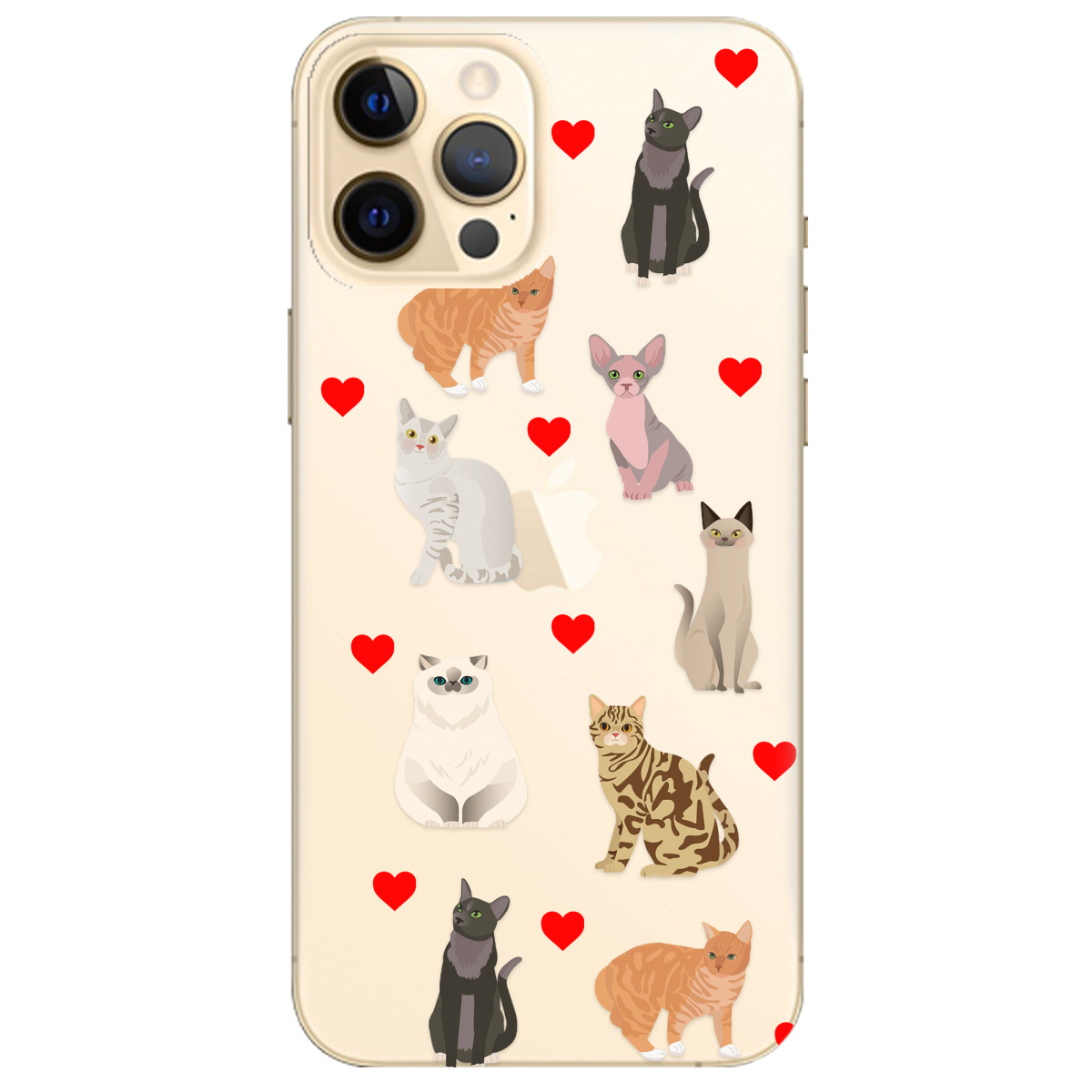 Чохол для Apple iPhone 12 Pro Max Любов у кожному мяу - фото 1 - Чохли для телефонів