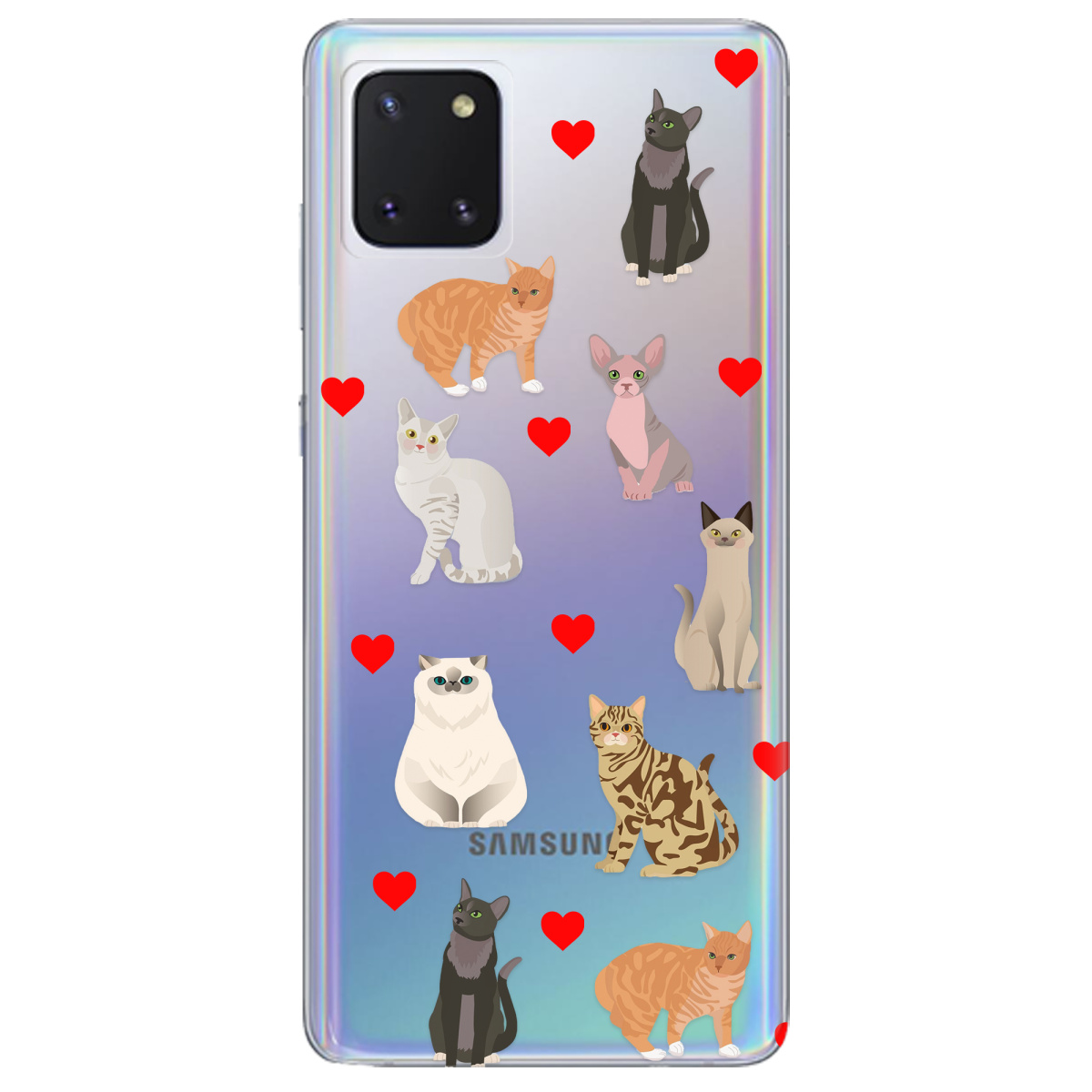 Чехол для Samsung Galaxy Note 10 Lite Любов у кожному мяу - фото 1 - Чехлы для телефонов