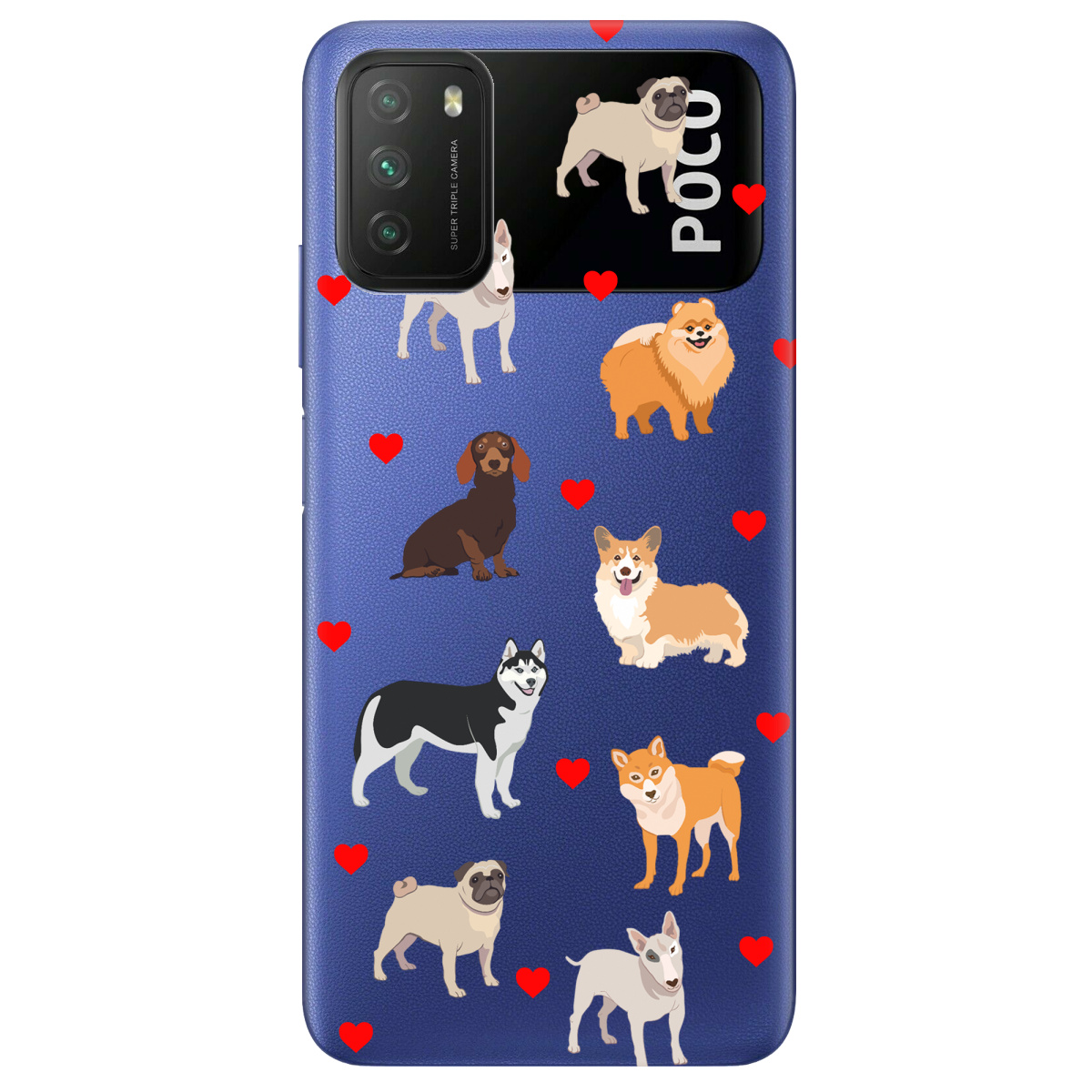 Чохол для Xiaomi Poco M3 Любов у кожному гав - фото 1 - Чохли для телефонів