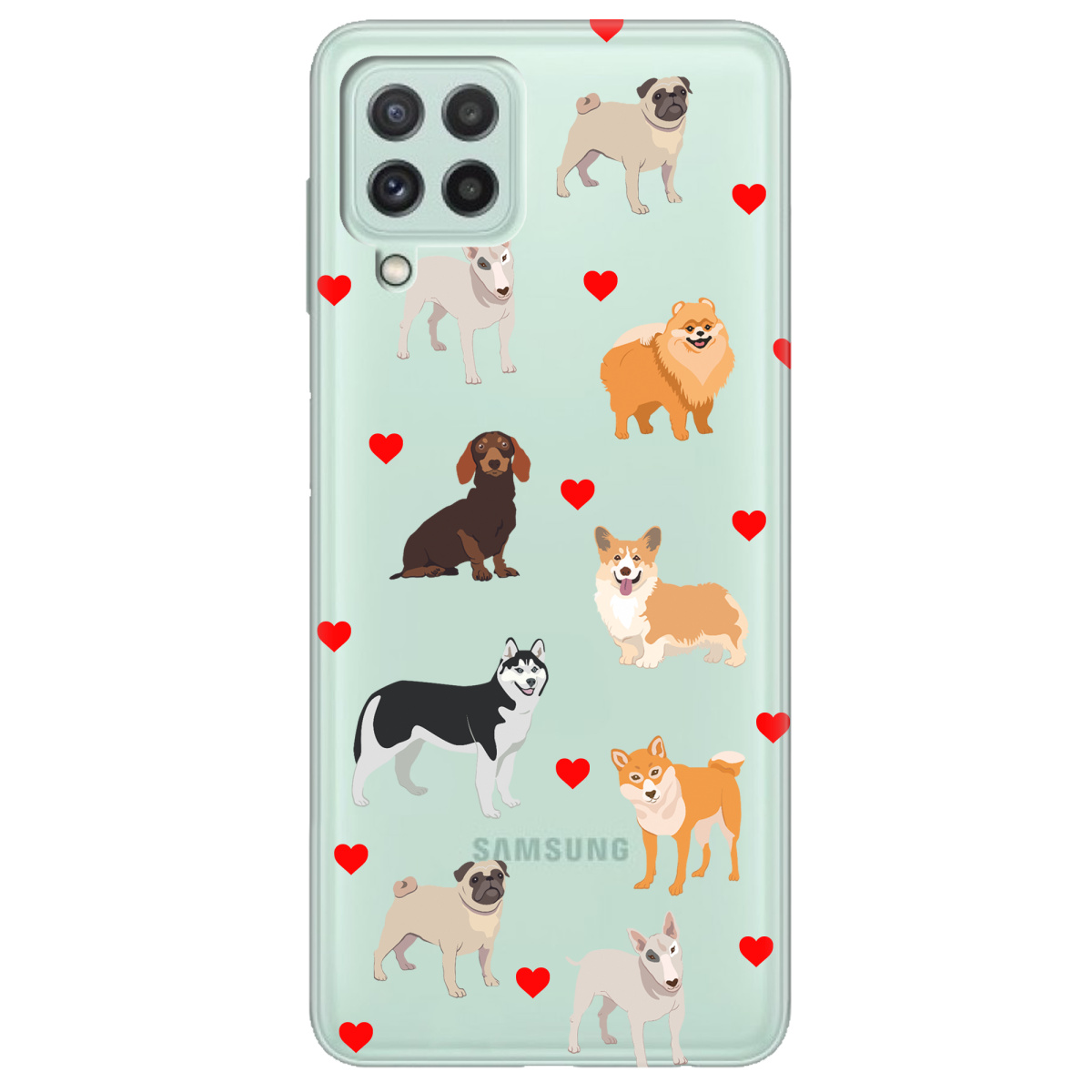 Чохол для Samsung Galaxy M32 Любов у кожному гав - фото 1 - Чохли для телефонів