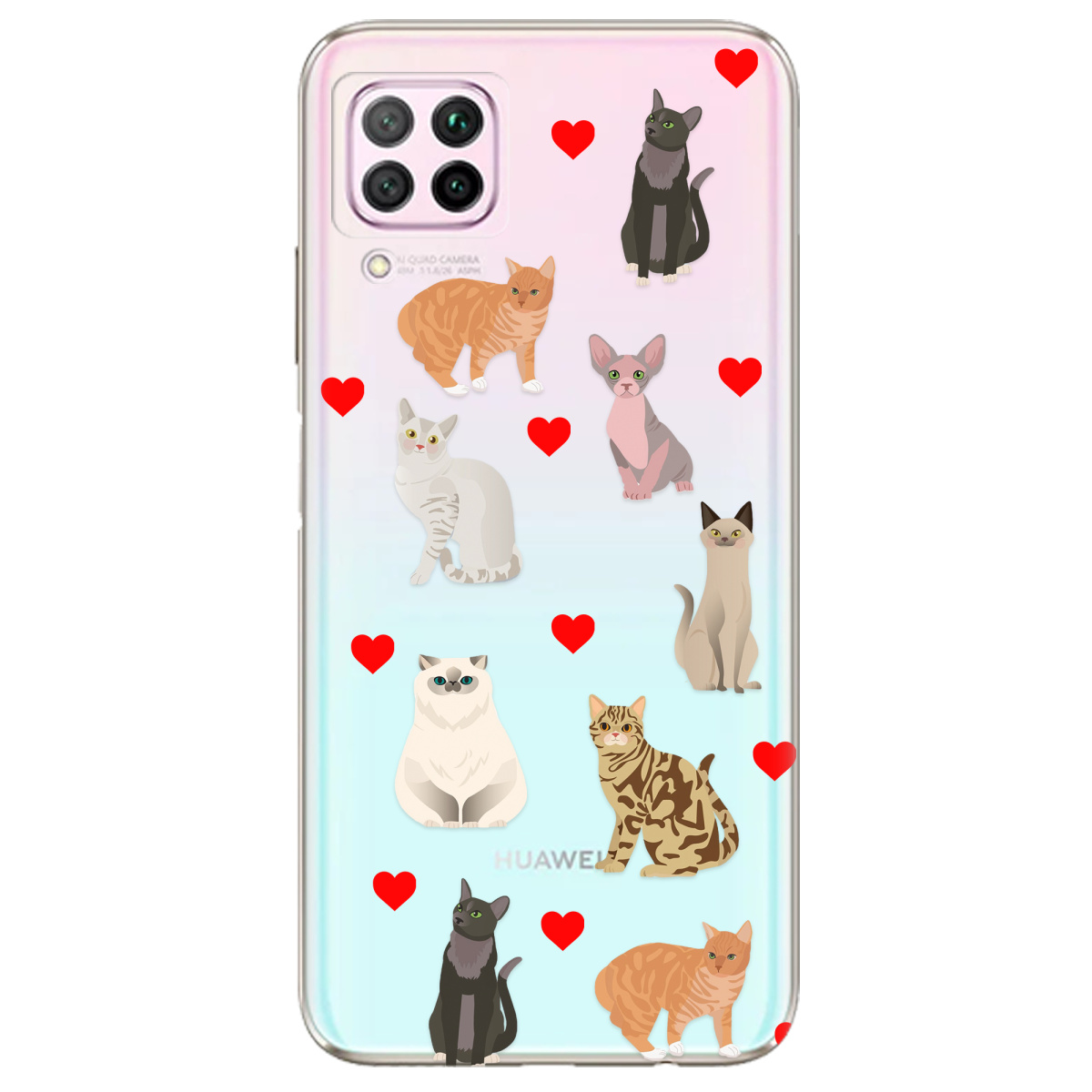 Чехол для Huawei P40 Lite Любов у кожному мяу - фото 1 - Чехлы для телефонов