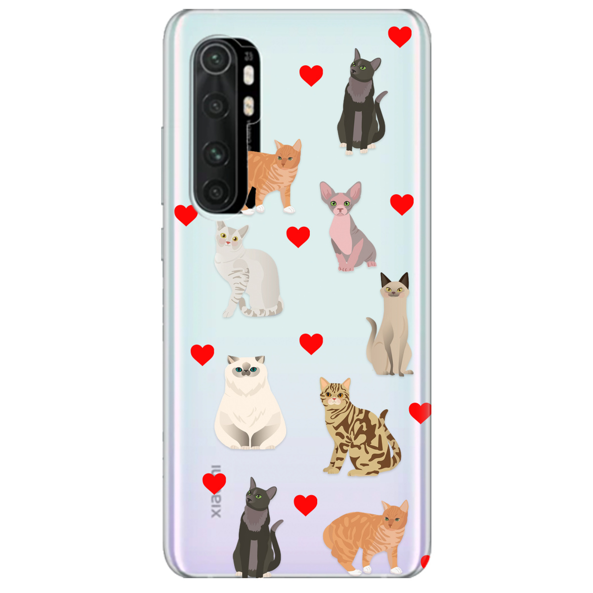 Чохол для Xiaomi Mi Note 10 Lite Любов у кожному мяу - фото 1 - Чохли для телефонів