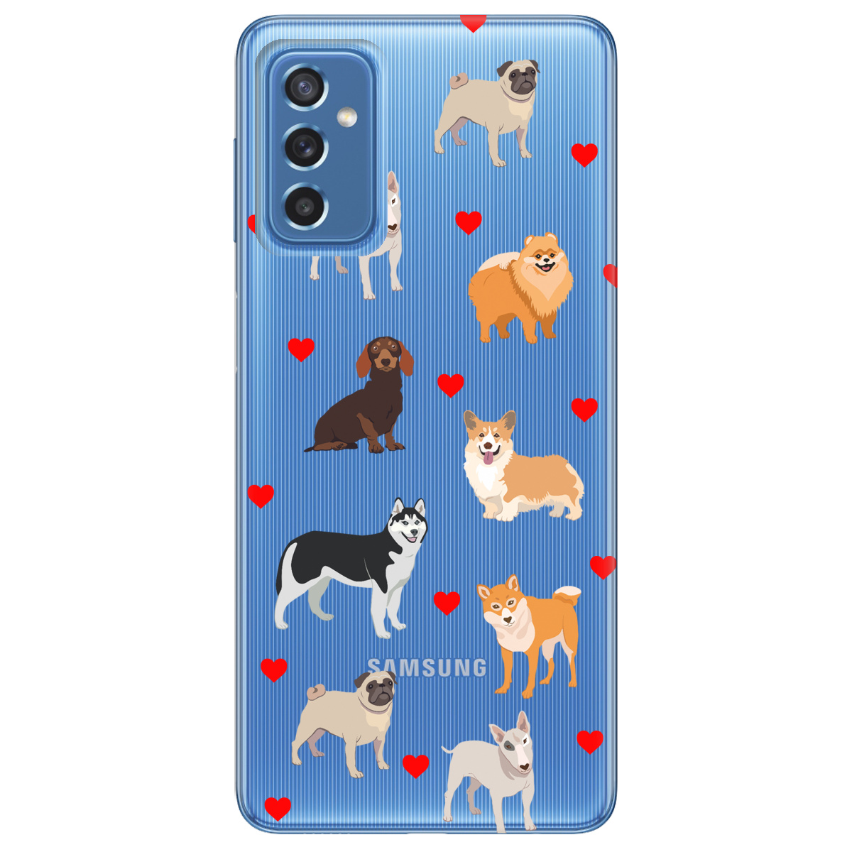 Чохол для Samsung Galaxy M52 Любов у кожному гав - фото 1 - Чохли для телефонів