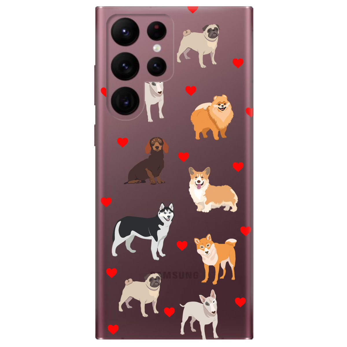 Чохол для Samsung Galaxy S22 Ultra Любов у кожному гав - фото 1 - Чохли для телефонів
