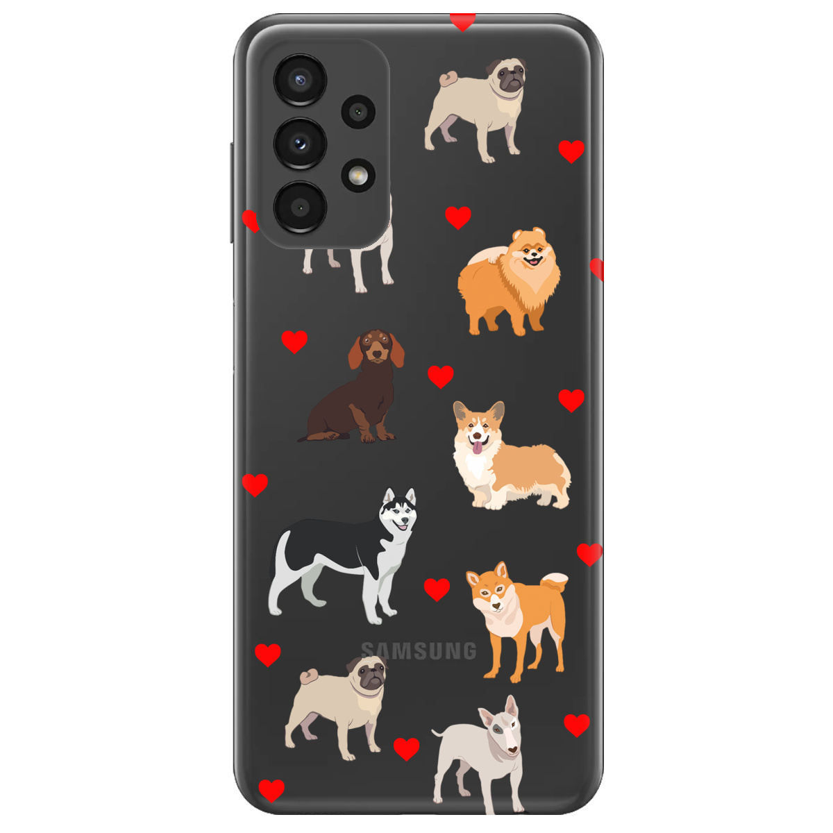 Чохол для Samsung Galaxy A13 4G Любов у кожному гав - фото 1 - Чохли для телефонів