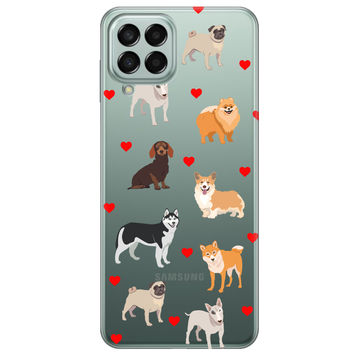 Чехол для Samsung Galaxy M53 Любов у кожному гав - фото 1 - Чехлы для телефонов
