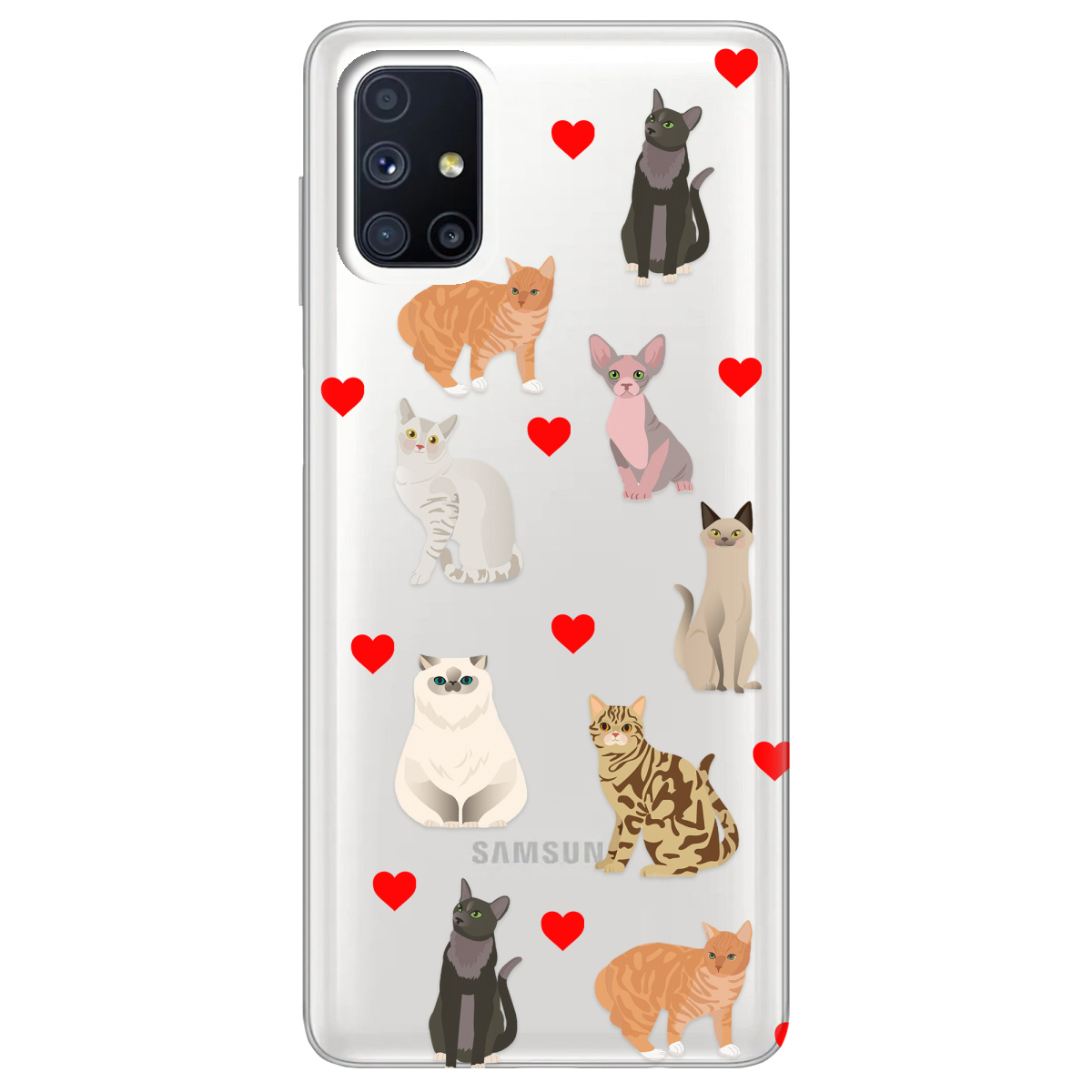 Чехол для Samsung Galaxy M51 Любов у кожному мяу - фото 1 - Чехлы для телефонов