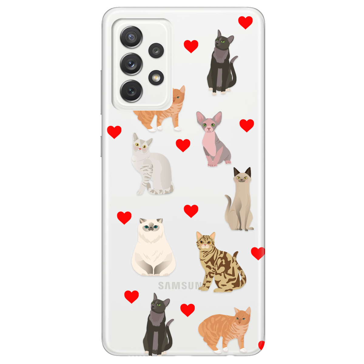 Чехол для Samsung Galaxy A72 Любов у кожному мяу - фото 1 - Чехлы для телефонов