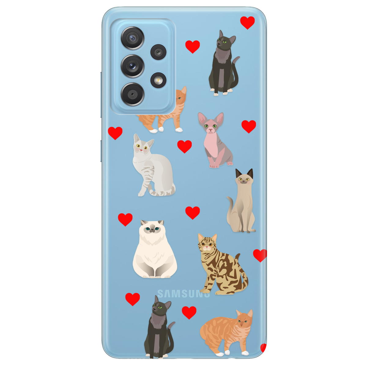 Чехол для Samsung Galaxy A52 Любов у кожному мяу - фото 1 - Чехлы для телефонов