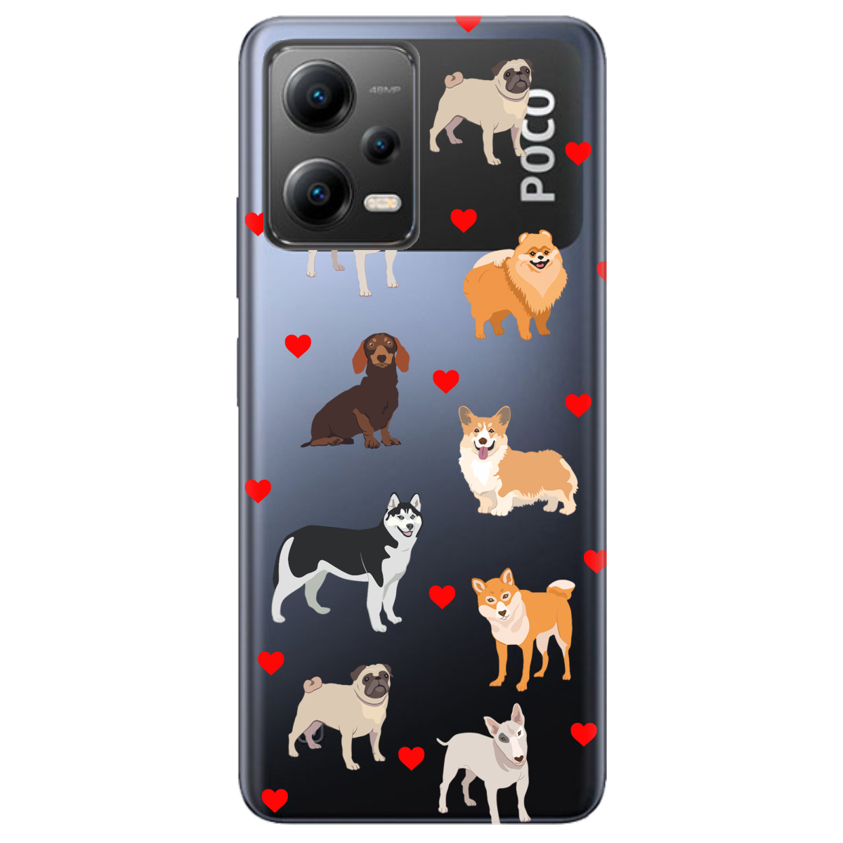 Чохол для Xiaomi Poco X5 5G Любов у кожному гав - фото 1 Чохол для Xiaomi Poco X5 5G Любов у кожному гав - фото 1 - Чохли для телефонів