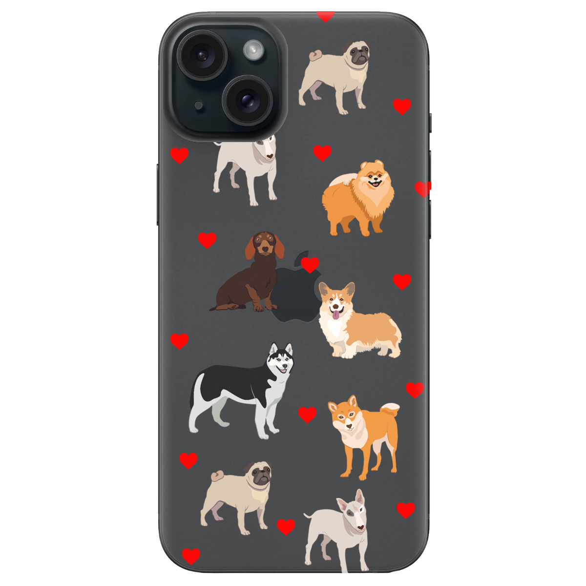 Чехол для Apple iPhone 15 Plus Любов у кожному гав - фото 1 - Чехлы для телефонов