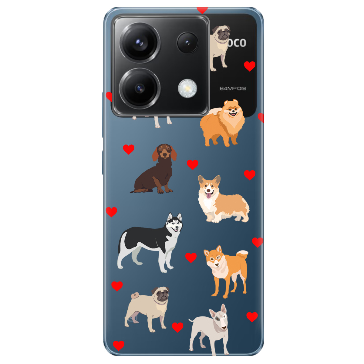 Чохол для Xiaomi Poco X6 Любов у кожному гав - фото 1 - Чохли для телефонів