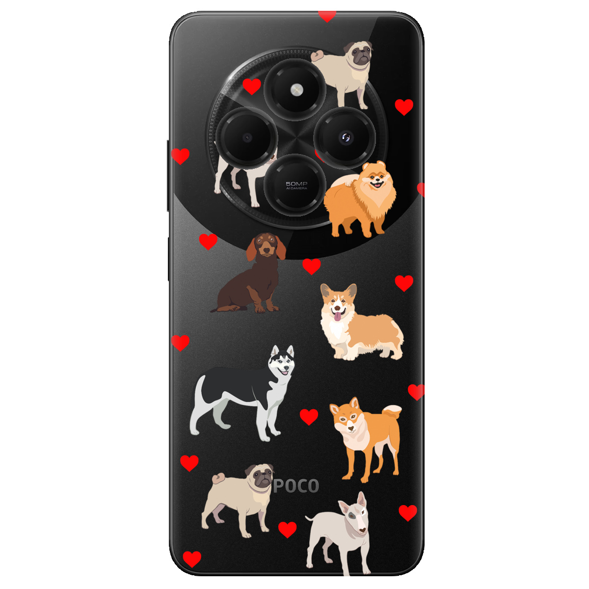Чехол для Xiaomi Poco C75 Любов у кожному гав - фото 1 - Чехлы для телефонов
