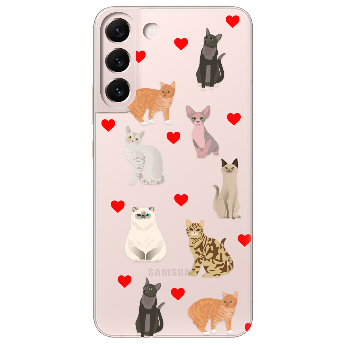 Чехол для Samsung Galaxy S22 Любов у кожному мяу - фото 1 - Чехлы для телефонов