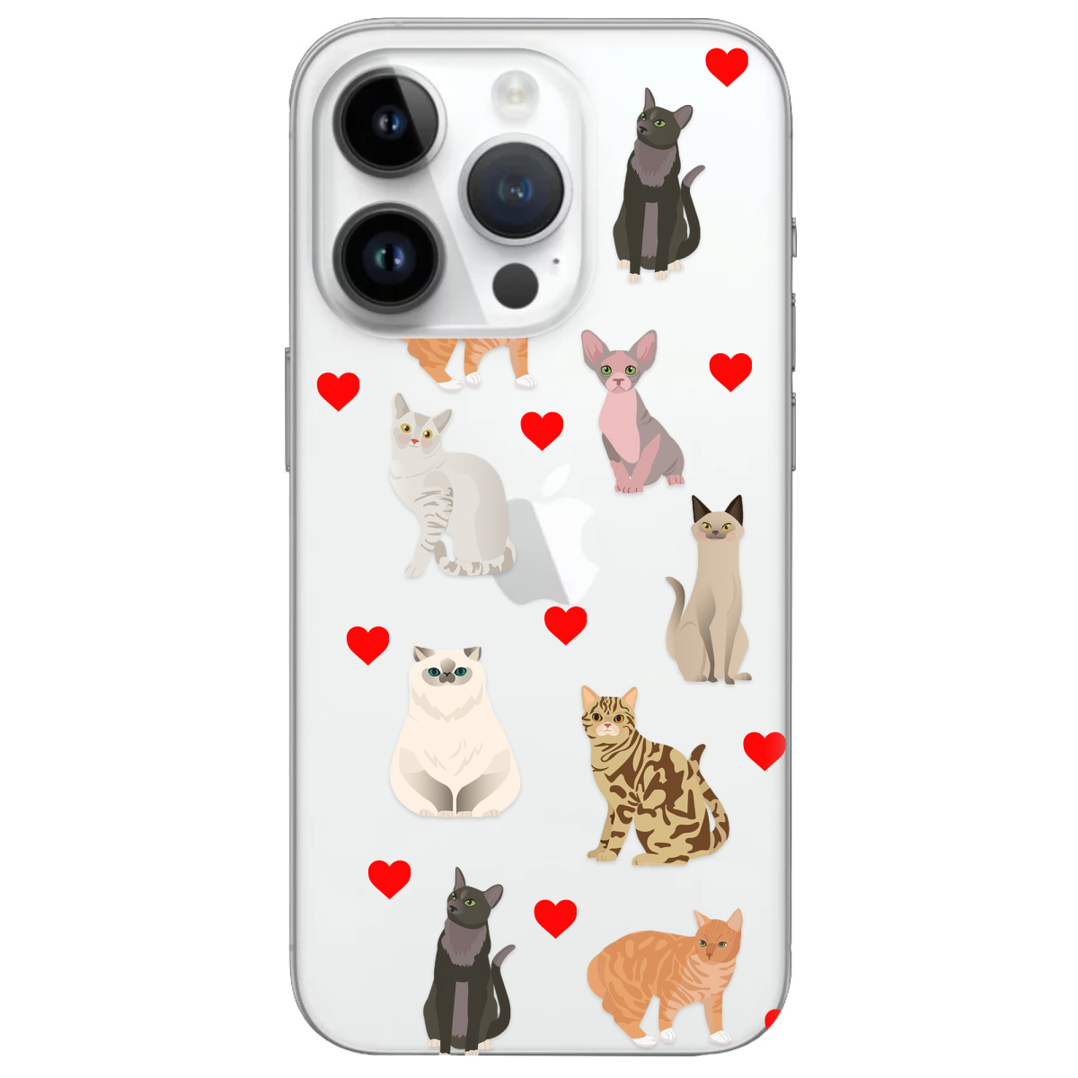 Чехол для Apple iPhone 14 Pro Любов у кожному мяу - фото 1 - Чехлы для телефонов