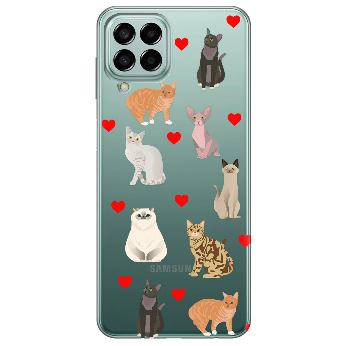 Чехол для Samsung Galaxy M33 5G Любов у кожному мяу - фото 1 - Чехлы для телефонов
