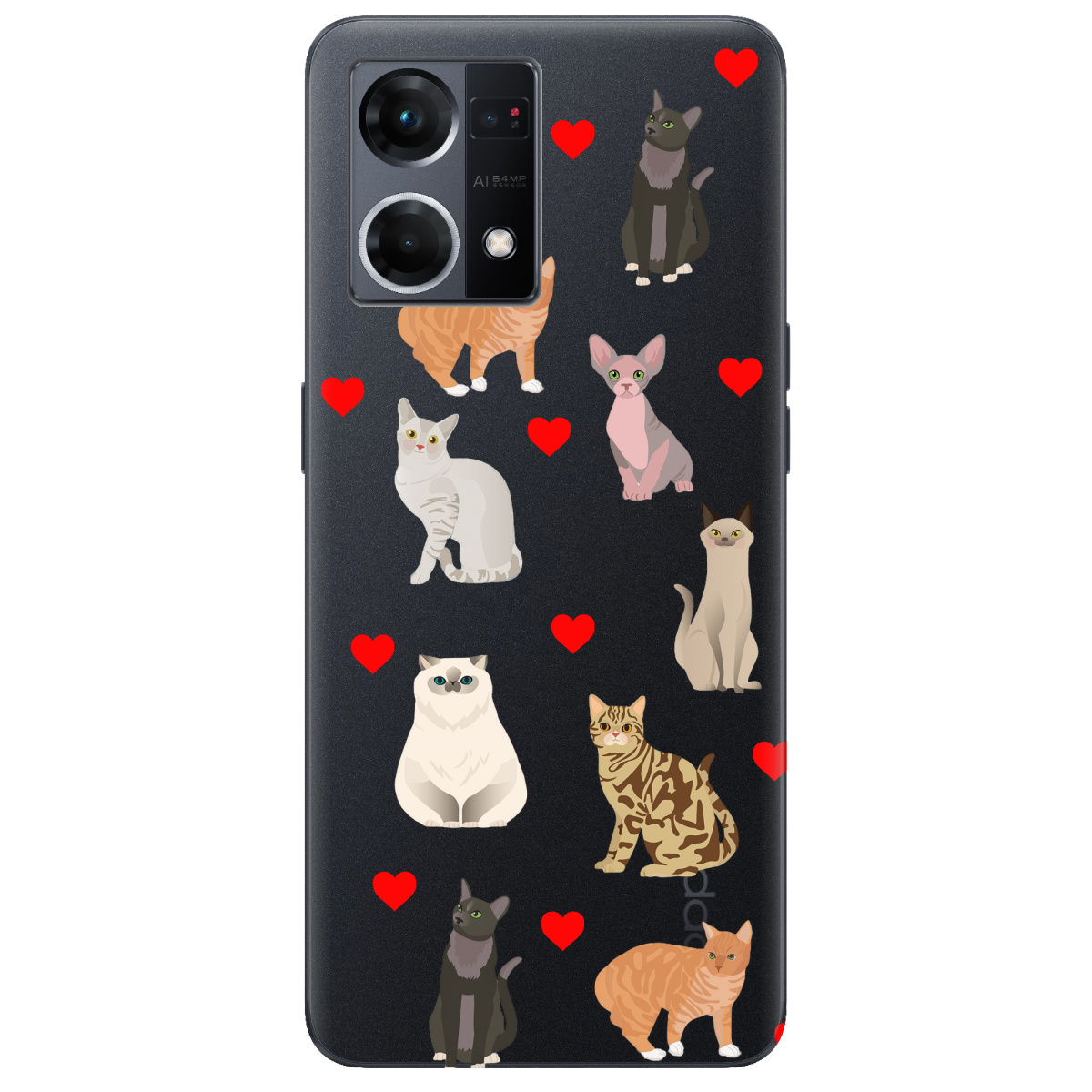 Чехол для Oppo Reno  7 4G Любов у кожному мяу - фото 1 - Чехлы для телефонов