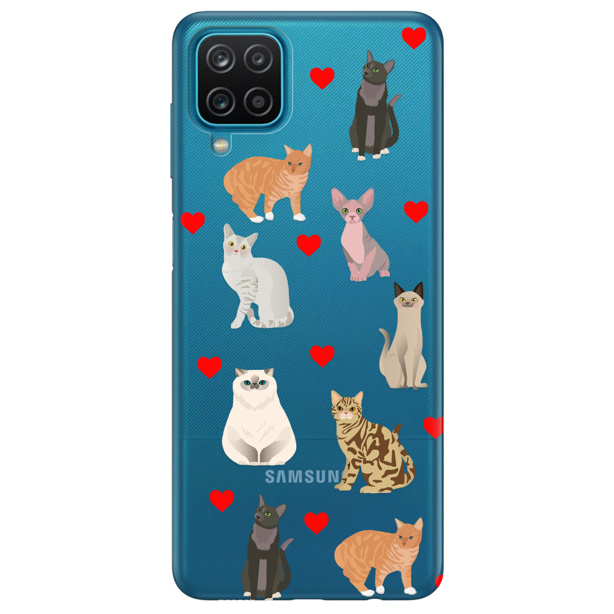 Чохол для Samsung Galaxy A12 5G Любов у кожному мяу - фото 1 - Чохли для телефонів