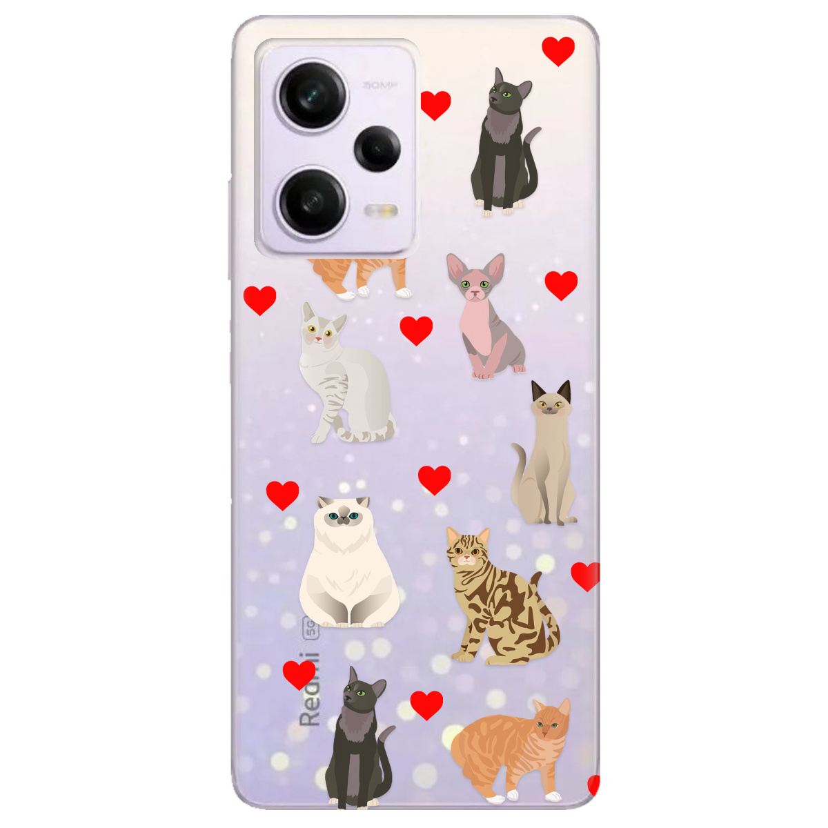 Чохол для Xiaomi Redmi Note 12 Pro 5G Любов у кожному мяу - фото 1 - Чохли для телефонів