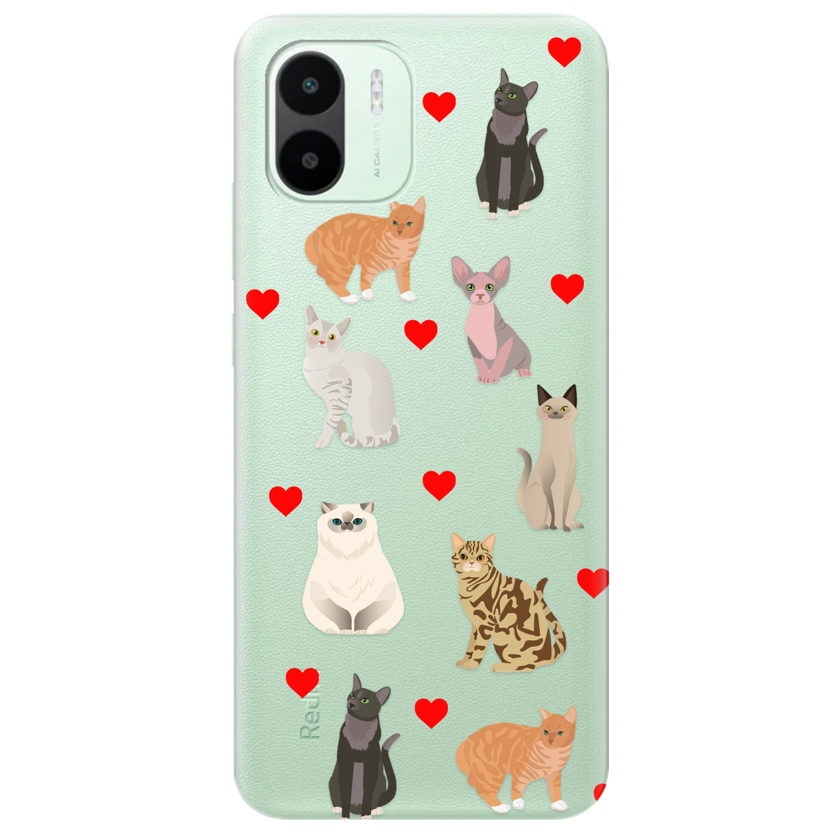 Чохол для Xiaomi Redmi A2 Любов у кожному мяу - фото 1 - Чохли для телефонів