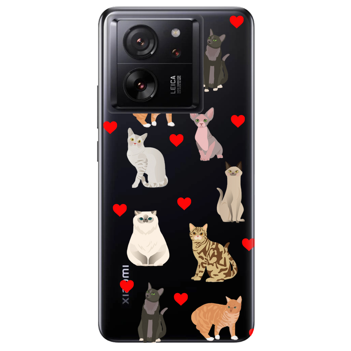 Чохол для Xiaomi 13T Любов у кожному мяу - фото 1 - Чохли для телефонів
