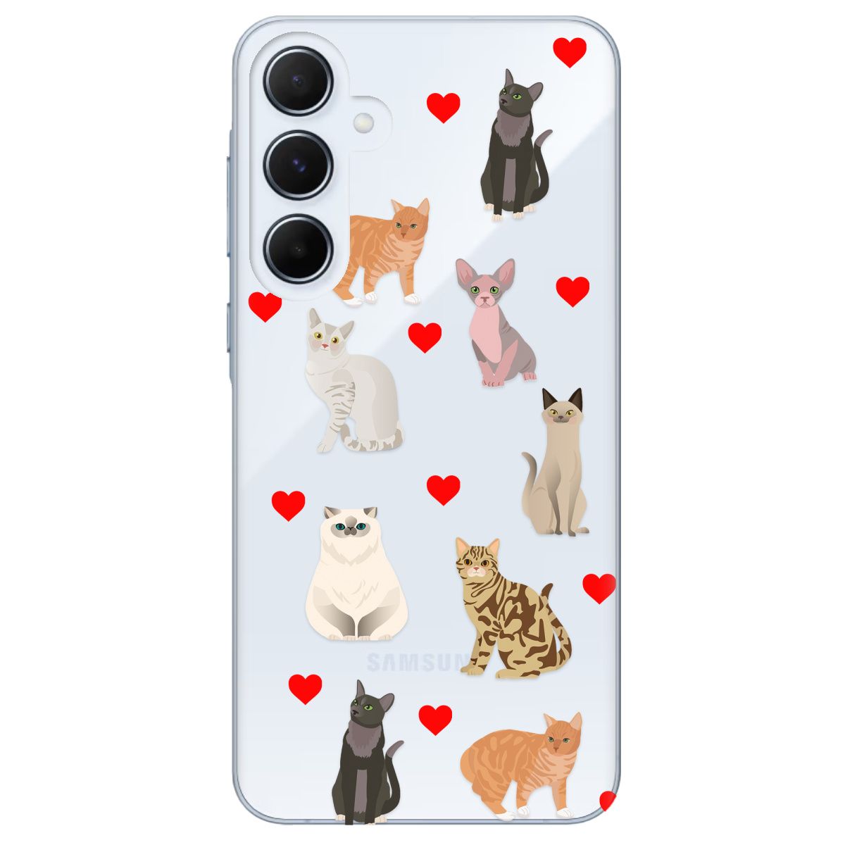 Чехол для Samsung Galaxy A55 Любов у кожному мяу - фото 1 Чехол для Samsung Galaxy A55 Любов у кожному мяу - фото 1 - Чехлы для телефонов