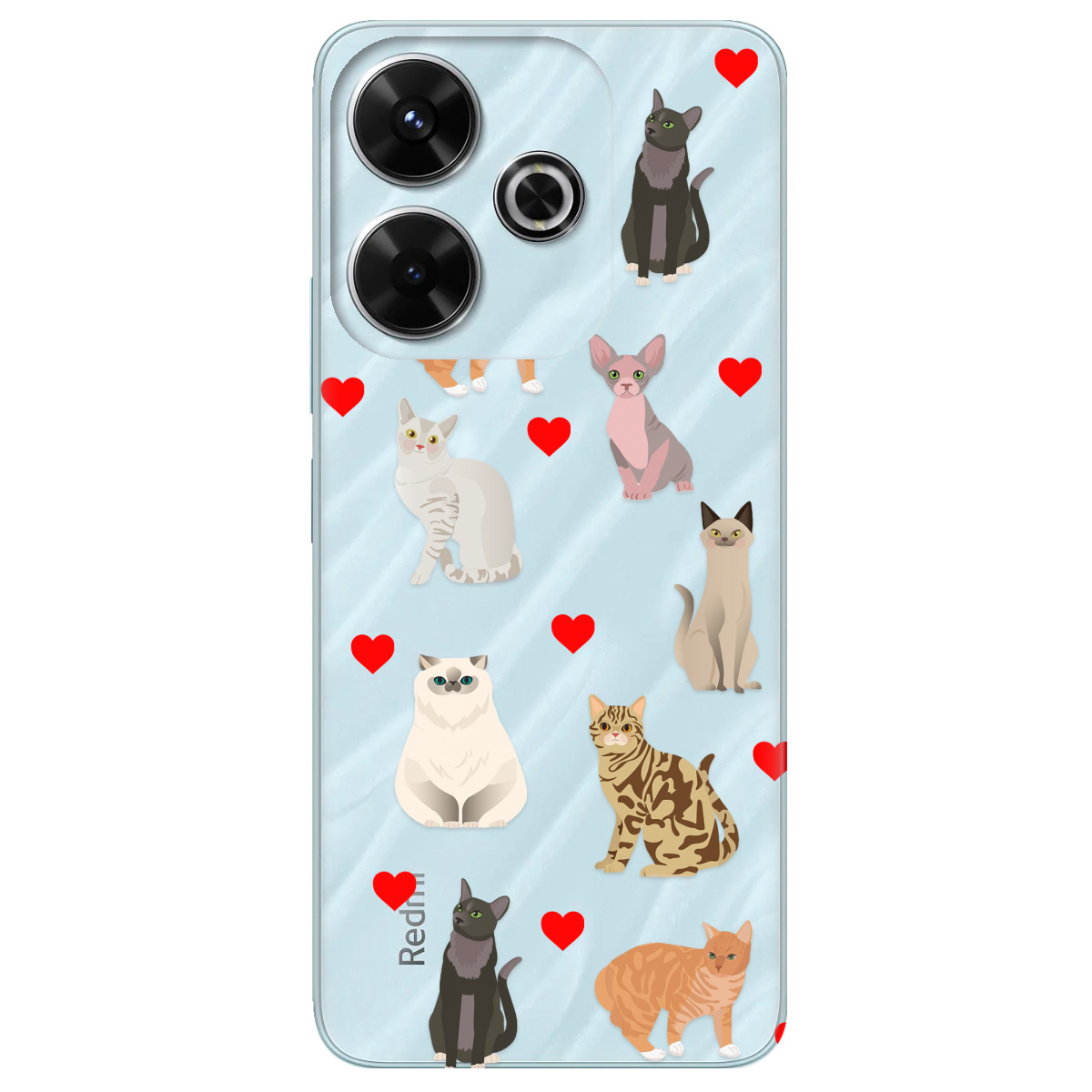 Чехол для Xiaomi Redmi 13 Любов у кожному мяу - фото 1 - Чехлы для телефонов