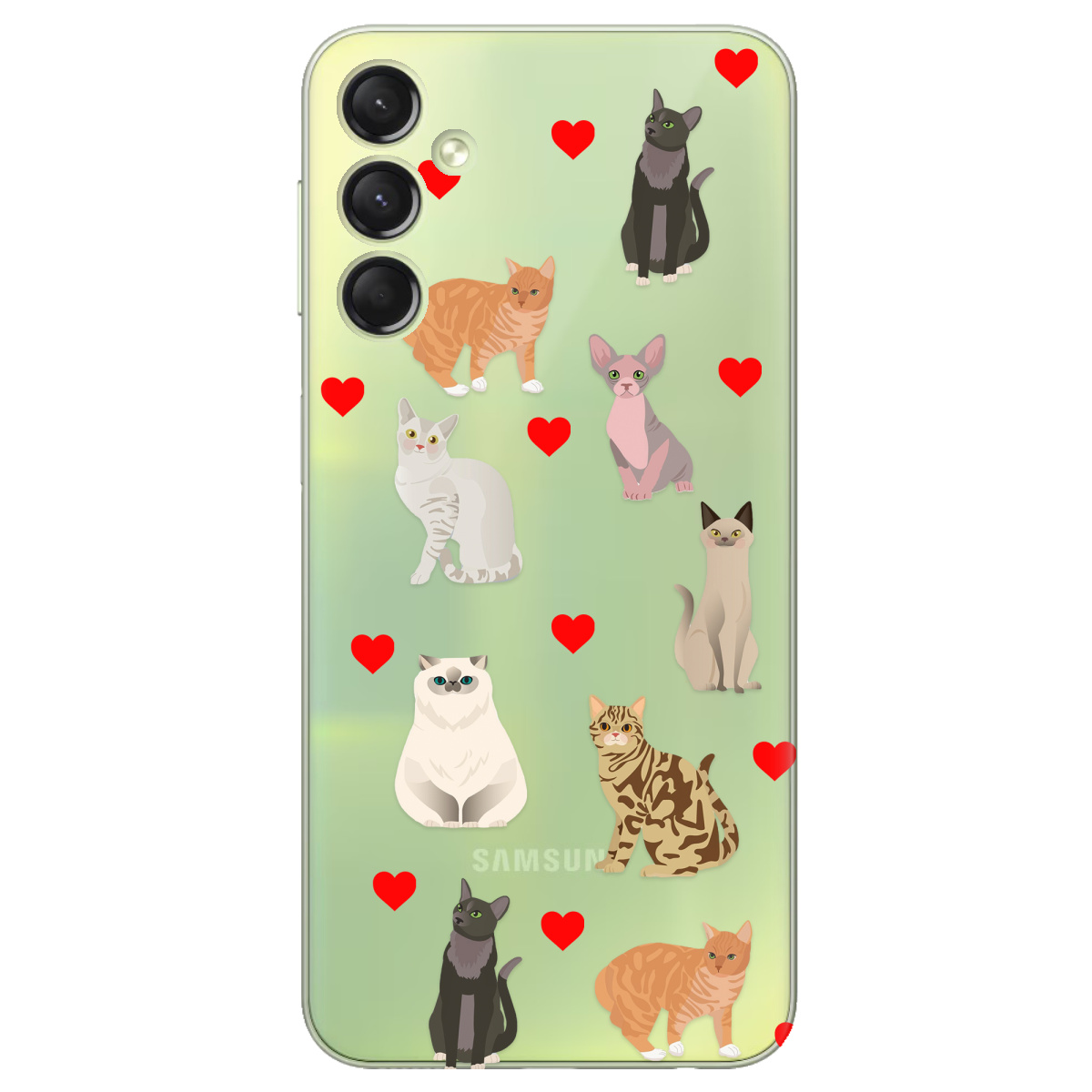 Чохол для Samsung Galaxy A24 4G Любов у кожному мяу - фото 1 - Чохли для телефонів