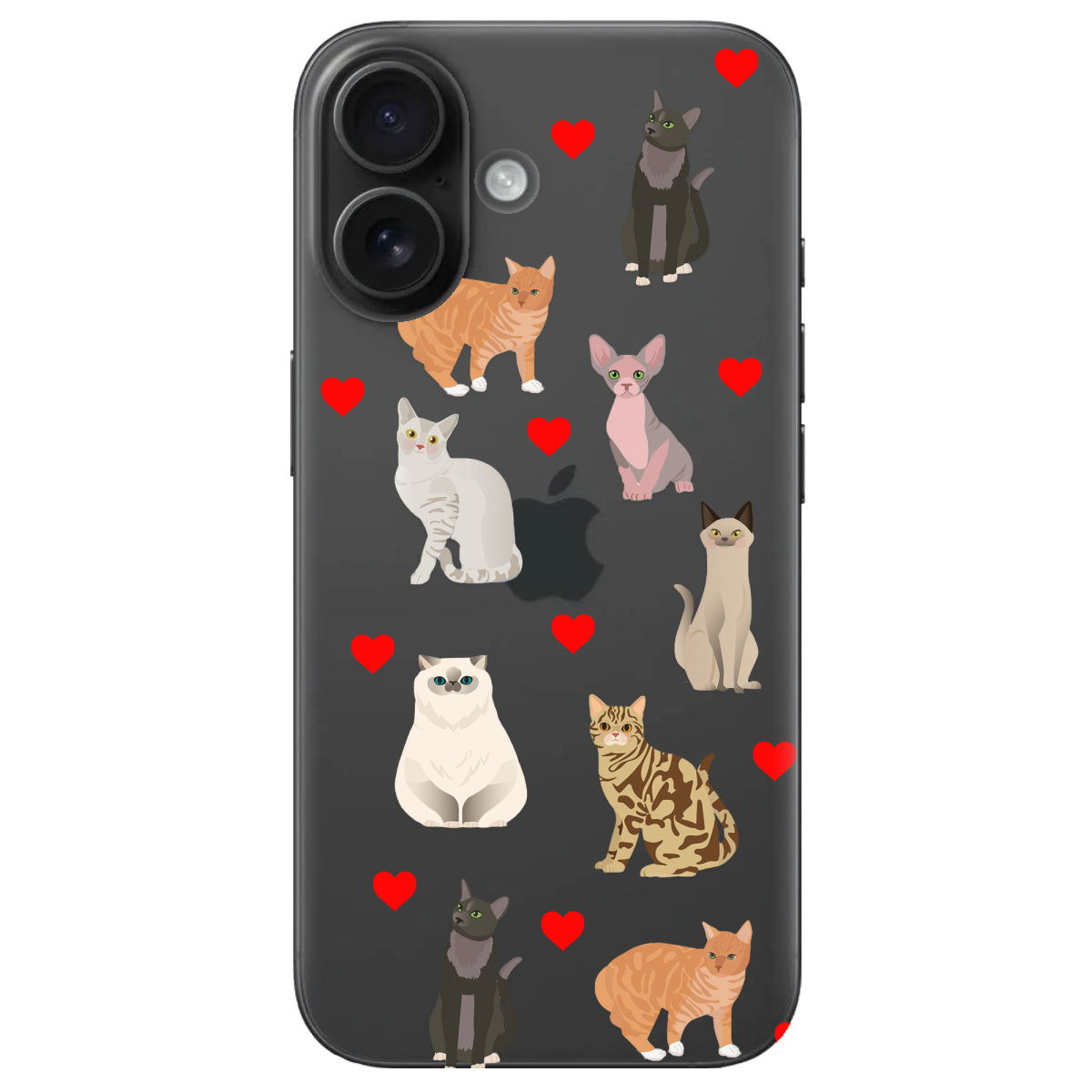 Чохол для Apple iPhone 16 Plus Любов у кожному мяу - фото 1 - Чохли для телефонів