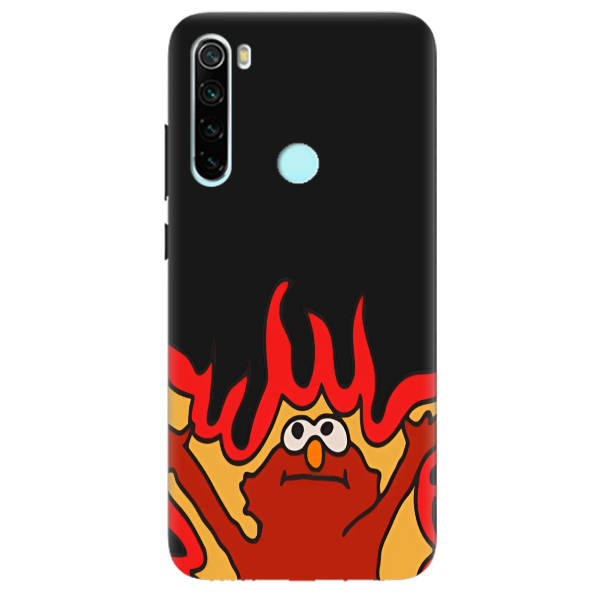 Чохол для Xiaomi Redmi Note 8T чорний матовий soft touch Хаос у вогні - фото 1 Чохол для Xiaomi Redmi Note 8T чорний матовий soft touch Хаос у вогні - фото 1 - Чохли для телефонів