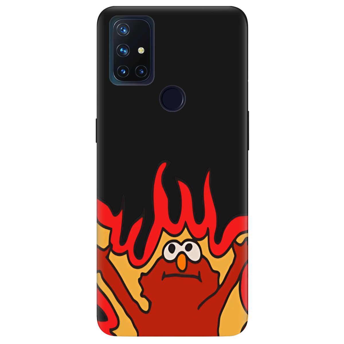 Чохол для OnePlus Nord N10 5G чорний матовий soft touch Хаос у вогні - фото 1 Чохол для OnePlus Nord N10 5G чорний матовий soft touch Хаос у вогні - фото 1 - Чохли для телефонів