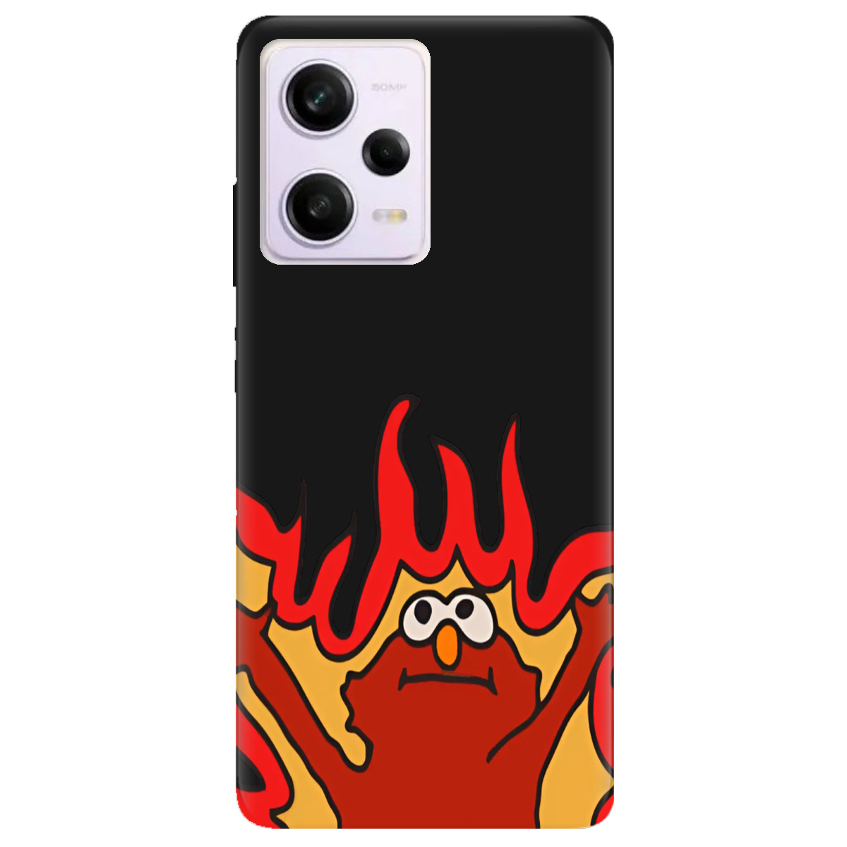 Чохол для Xiaomi Redmi Note 12 Pro 5G чорний матовий soft touch Хаос у вогні - фото 1 Чохол для Xiaomi Redmi Note 12 Pro 5G чорний матовий soft touch Хаос у вогні - фото 1 - Чохли для телефонів
