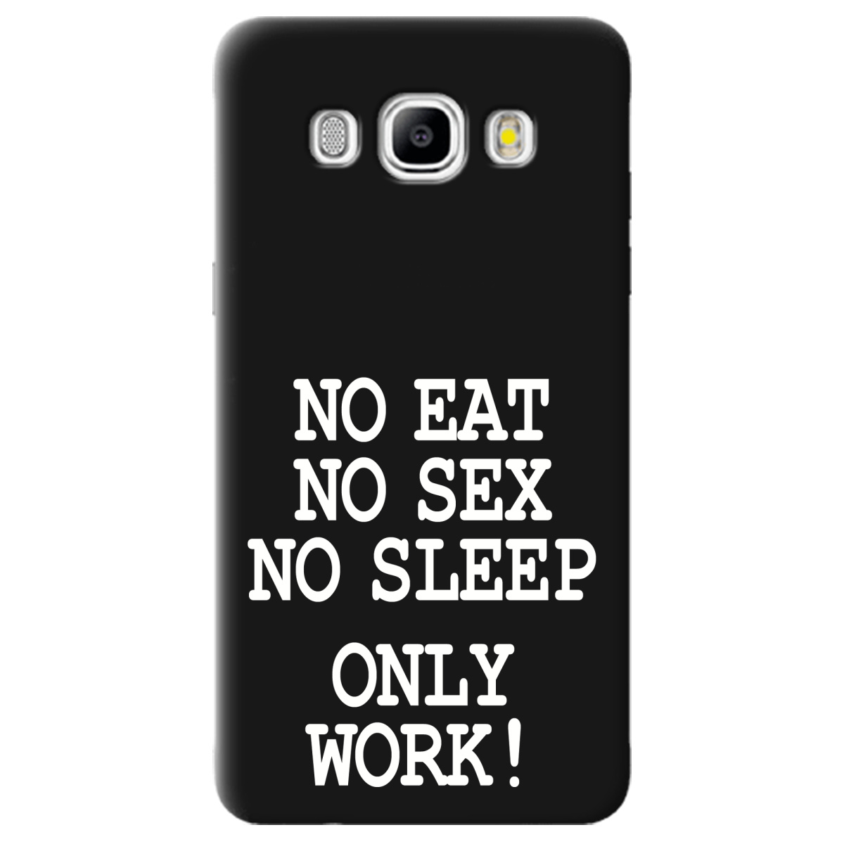 Чехол для Samsung Galaxy J5 2016 черный матовый soft touch Work only - фото 1 - Чехлы для телефонов