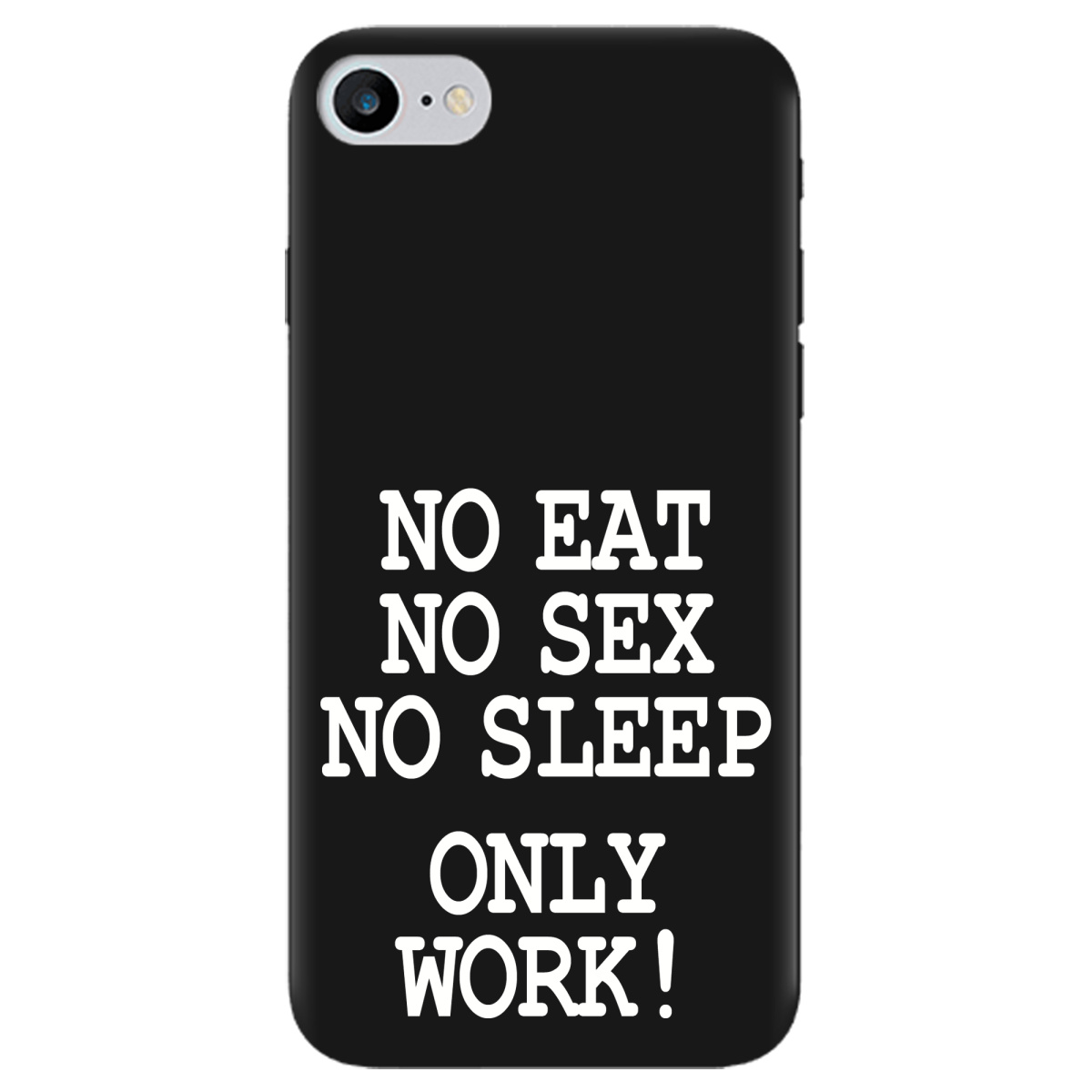 Чехол для Apple iPhone 7 черный матовый soft touch Work only - фото 1 Чехол для Apple iPhone 7 черный матовый soft touch Work only - фото 1 - Чехлы для телефонов