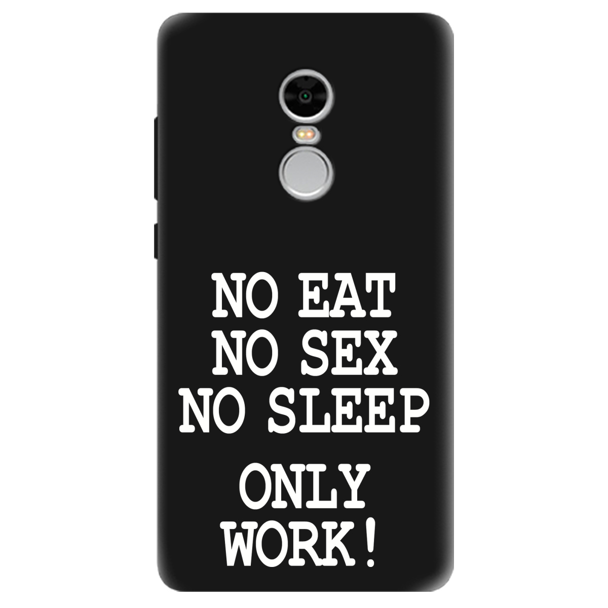 Чехол для Xiaomi Redmi Note 4 черный матовый soft touch Work only - фото 1 - Чехлы для телефонов