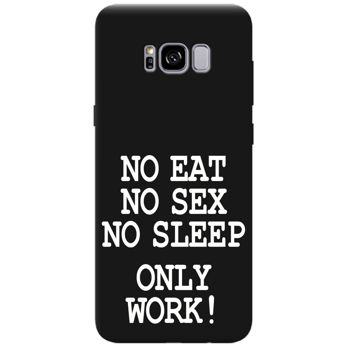 Чохол для Samsung Galaxy S8 Plus чорний матовий soft touch Work only - фото 1 - Чохли для телефонів