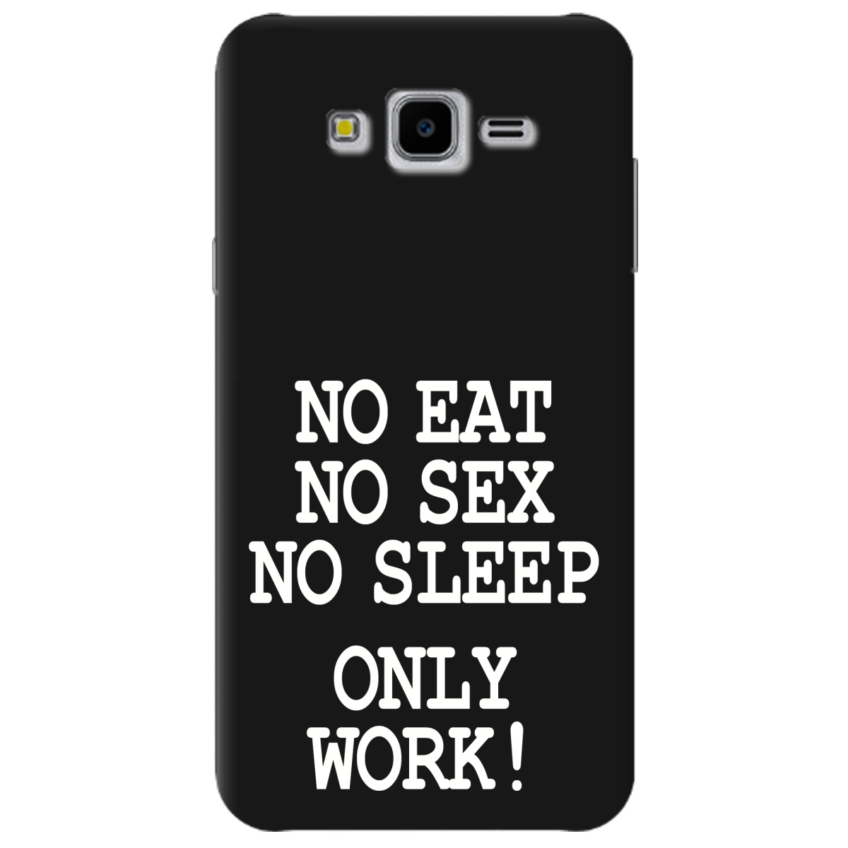 Чехол для Samsung Galaxy J7 Neo J701F / DS черный матовый soft touch Work only - фото 1 - Чехлы для телефонов