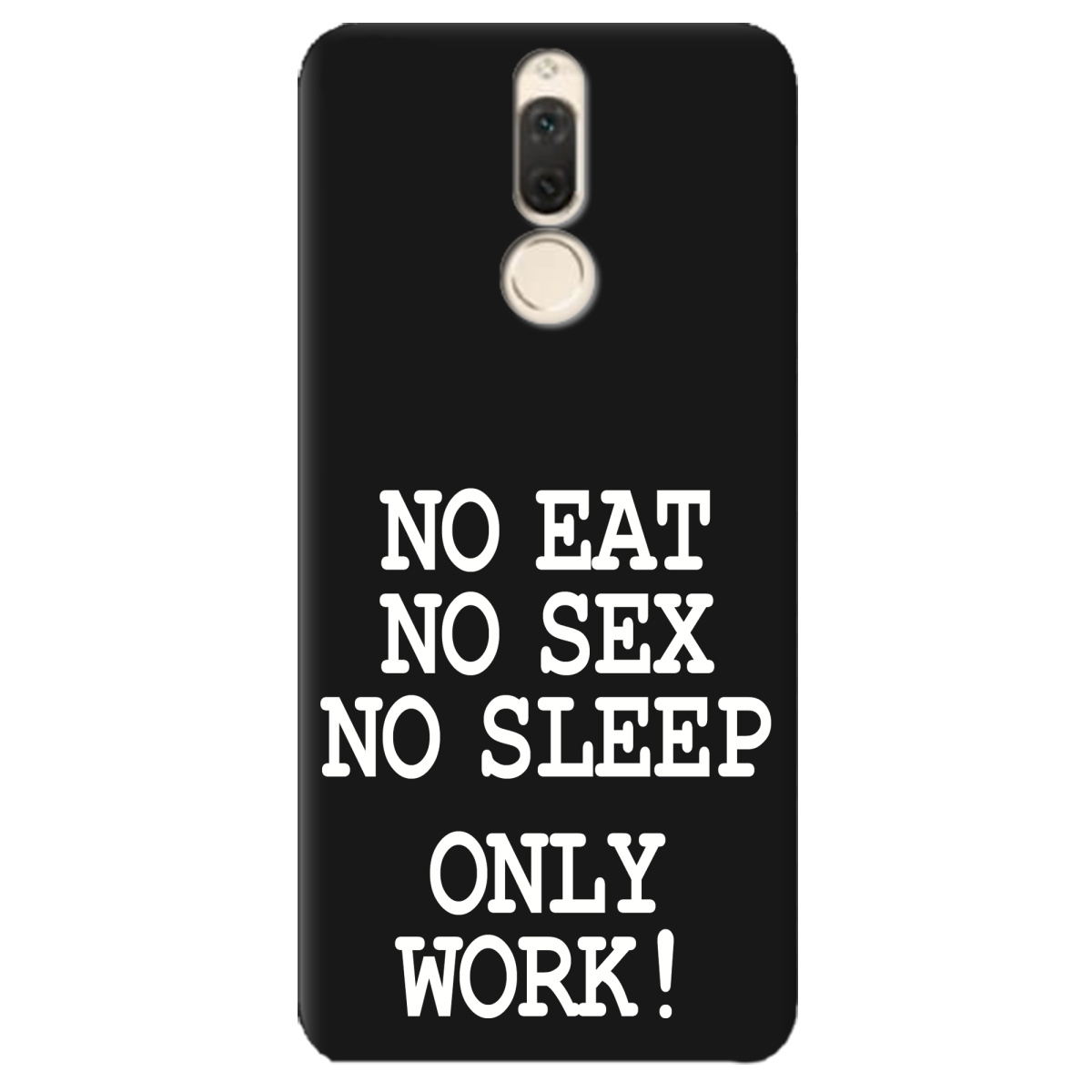 Чохол для Huawei Mate 10 Lite чорний матовий soft touch Work only - фото 1 - Чохли для телефонів