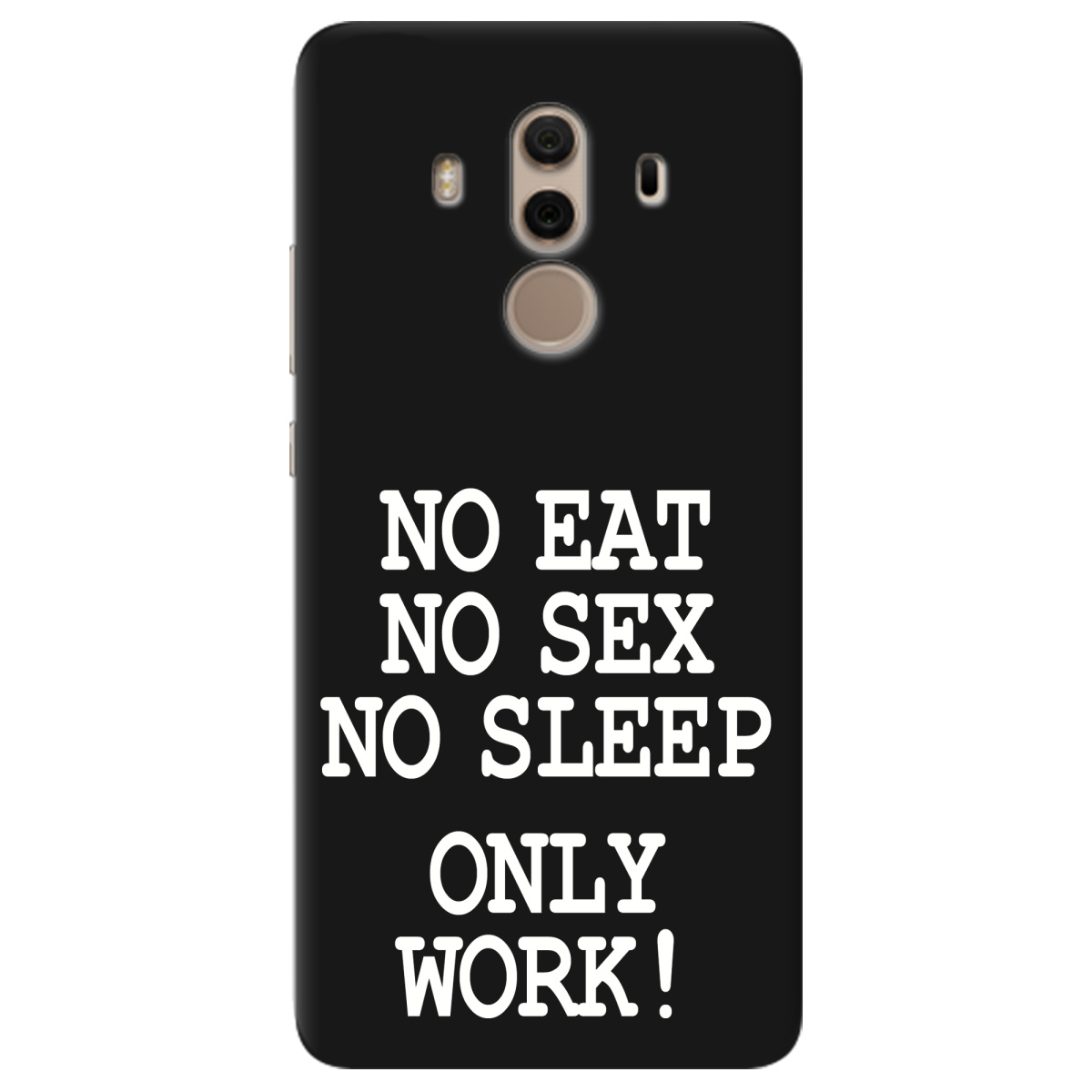 Чехол для Huawei Mate 10 Pro черный матовый soft touch Work only - фото 1 - Чехлы для телефонов